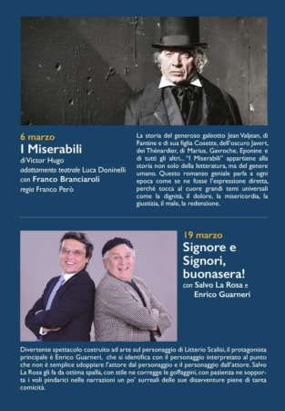 Le maschere e i volti - Stagione 2019, Teatro Cilea Reggio Calabria